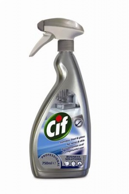 Čistiaci prostriedok na nerezovú oceľ a sklo, 750 ml, CIF