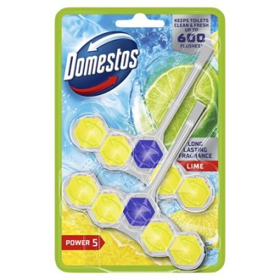 WC osviežujúci blok, 2 ks, DOMESTOS "Power 5", limetka