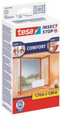 Sieťka proti hmyzu, na okno, samolepiaca, 1,3 x 1,5 m,  TESA "Comfort", biela