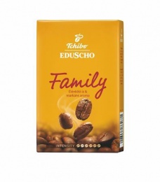 Káva, pražená, mletá, vákuové balenie, 250 g, EDUSCHO "Family"